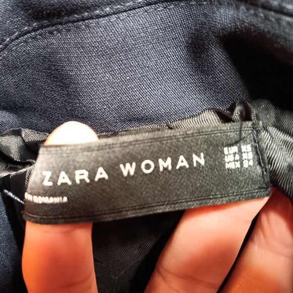 ZARA WOMAN Wool Double Breasted Thigh Length Peacoat XS - Picture 6 of 16